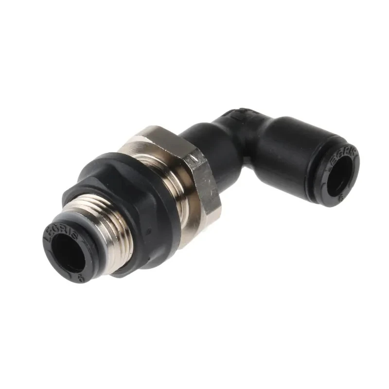 Legris Pneumatic Fitting LF3000 Series Male/Female Push-In 6 mm Nickel Finish 20 bar Pressure LF3000