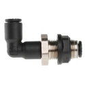 Legris Pneumatic Fitting LF3000 Series Male/Female Push-In 6 mm Nickel Finish 20 bar Pressure LF3000