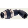 Legris Pneumatic Fitting LF3000 Series Male/Female Push-In 10mm Technical Polymer Nickel Finish LF3000