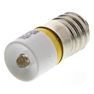 RS PRO Yellow Indicator Lamp Single Chip LED Indicator Light E10 Base 10 mm Diameter 205-151