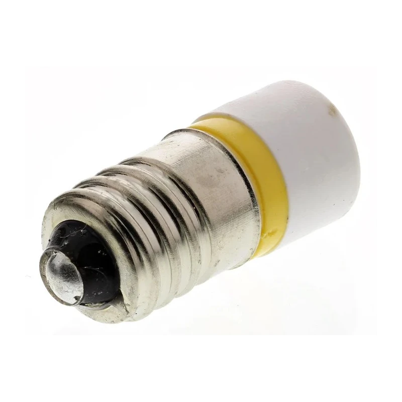 RS PRO Yellow Indicator Lamp Single Chip LED Indicator Light E10 Base 10 mm Diameter 205-151