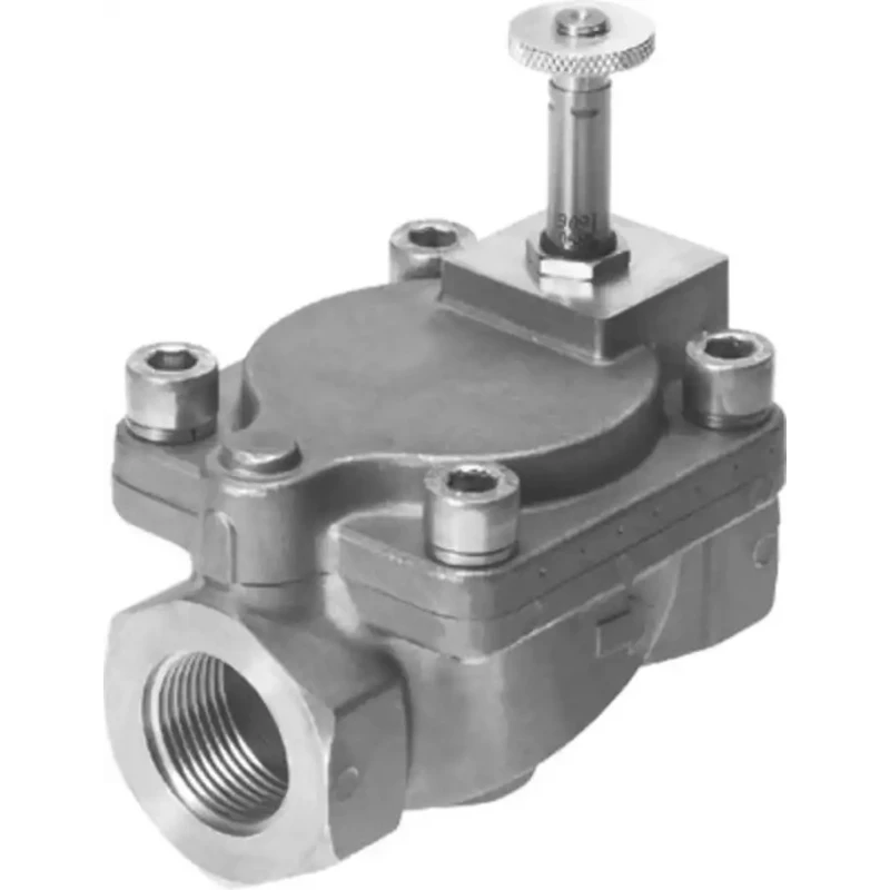 Festo Pneumatic Solenoid Valve Monostable 2/2 Closed Electric 24V Stainless Steel Body VZWM-L-M22C-G1-F5-R1