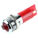 RS PRO Red Panel Mount Indicator 24V AC 20mA Silver Bezel Prominent Style 205-870