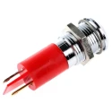 RS PRO Red Panel Mount Indicator 24V AC 20mA Silver Bezel Prominent Style 205-870