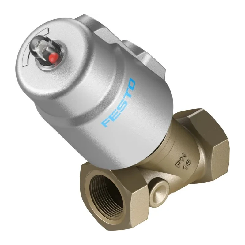 Festo Angle Seat Pneumatic Actuated Valve 10 bar G Female 1/8 in VZXF-L-M22C-M-B-G112-350-M1-H3ALT-80-8