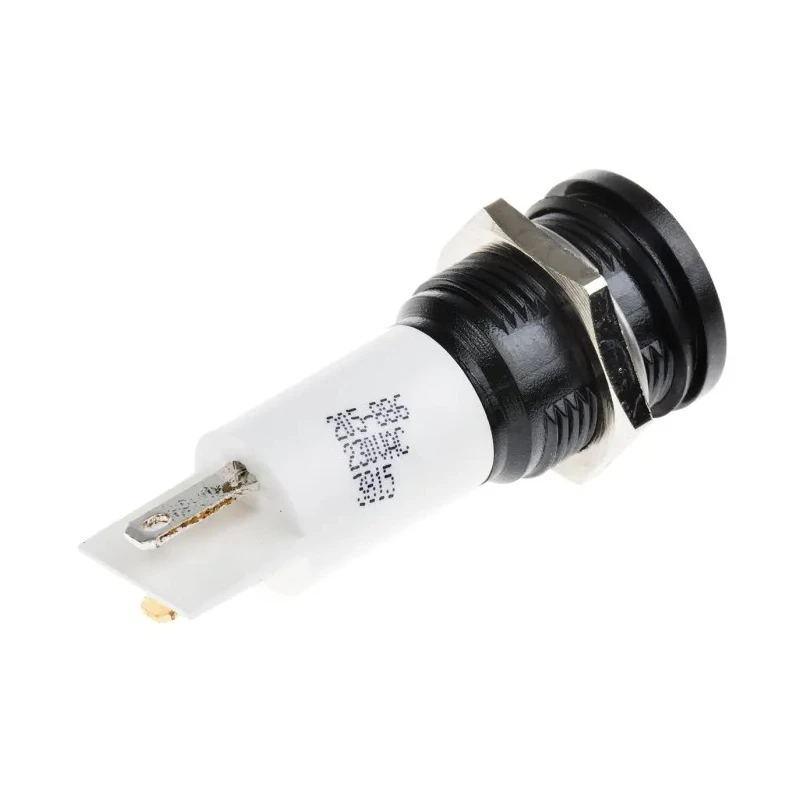 RS PRO White Panel Mount Indicator, 230V AC, 3mA Current, Solder Tab Termination, Flush Bezel, IP67 Rated 205-886