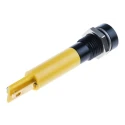 RS PRO Yellow Panel Mount Indicator 24V DC 20mA Solder Tab Termination Recessed Bezel 205-921