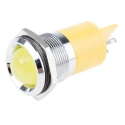 RS PRO Yellow Panel Mount Indicator 12V DC 20mA Solder Tab Termination Prominent Bezel 205-892