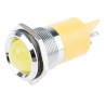 RS PRO Yellow Panel Mount Indicator 12V DC 20mA Solder Tab Termination Prominent Bezel 205-892