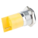 RS PRO Yellow Panel Mount Indicator 12V DC 20mA Solder Tab Termination Prominent Bezel 205-892
