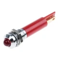 RS PRO Red Panel Mount Indicator 12V AC 20mA Solder Tab Termination Prominent Bezel 205-937