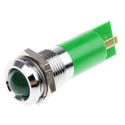 RS PRO Green Panel Mount Indicator 12V ac 20mA Solder Tab Termination Prominent Bezel 205-864