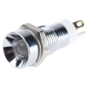 RS PRO Red, Yellow, Green Panel Mount Indicator 2V DC 20mA Solder Tab Termination Recessed Bezel 206-110