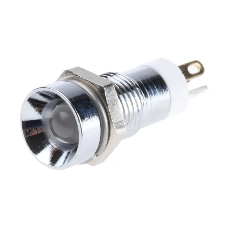 RS PRO Red, Yellow, Green Panel Mount Indicator 2V DC 20mA Solder Tab Termination Recessed Bezel 206-110