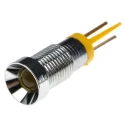 RS PRO Yellow Panel Mount Indicator 2V DC 20mA Solder Tab Termination Recessed Bezel 206-227