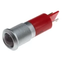 RS PRO Red Panel Mount Indicator, 12 V AC/DC, 20mA, Solder Tab Termination, IP67 Rated, Prominent Bezel 206-334