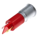 RS PRO Red Panel Mount Indicator, 12 V AC/DC, 20mA, Solder Tab Termination, IP67 Rated, Prominent Bezel 206-334