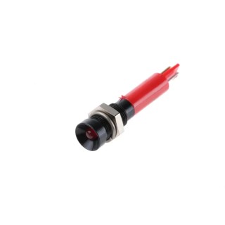 RS PRO Red Panel Mount Indicator 24V dc 20mA Solder Tab Termination Recessed Mount 206-312