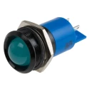 RS PRO Blue Panel Mount Indicator 24 V AC/DC, 20mA Current, Solder Tab Termination, Prominent Bezel, 61mm Length 206-255