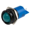 RS PRO Blue Panel Mount Indicator 24 V AC/DC, 20mA Current, Solder Tab Termination, Prominent Bezel, 61mm Length 206-255