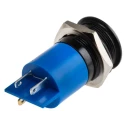 RS PRO Blue Panel Mount Indicator 24 V AC/DC, 20mA Current, Solder Tab Termination, Prominent Bezel, 61mm Length 206-255