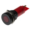 RS PRO Red Panel Mount Indicator 230V AC 3mA Solder Tab Termination IP67 Flush 206-205