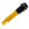 RS PRO Yellow Panel Mount Indicator 12V dc 20mA Solder Tab Termination Recessed Bezel 206-306