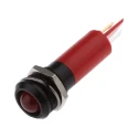 RS PRO Red Panel Mount Indicator 230V AC 3mA IP67 Prominent Bezel Black IP67