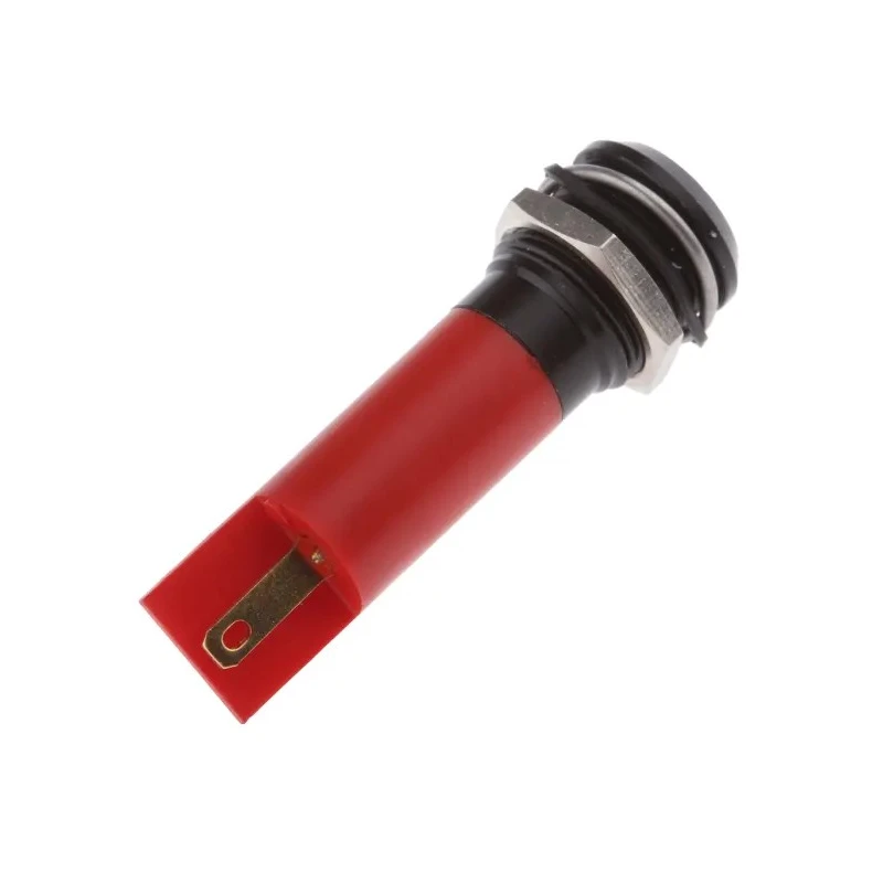 RS PRO Red Panel Mount Indicator 230V AC 3mA IP67 Prominent Bezel Black IP67