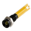 RS PRO Yellow Panel Mount Indicator 24V DC 20mA Solder Tab Termination IP40 Recessed 206-378