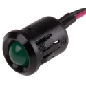 RS PRO Green Panel Mount Indicator 2V DC 20mA Lead Wire Termination Prominent Bezel 206-514