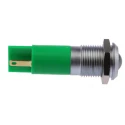 RS PRO Green Panel Mount Indicator 24 V AC/DC, 20mA, Solder Tab Termination, IP67, Prominent Bezel 206-924