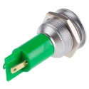 RS PRO Green Panel Mount Indicator 230 V AC, 115 V DC, 3mA, Prominent Bezel 206-930