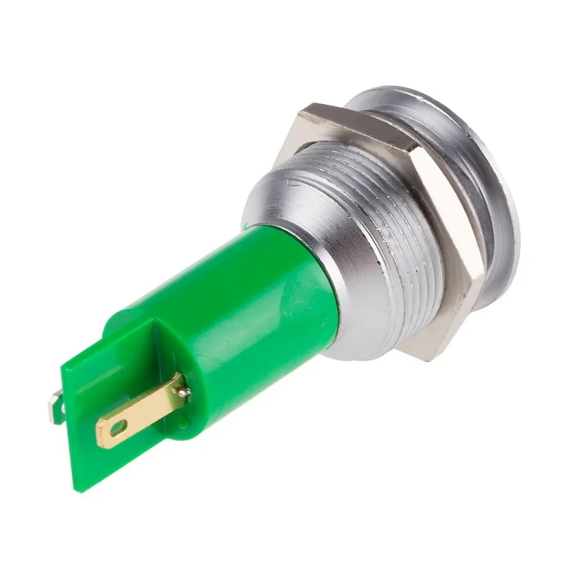 RS PRO Green Panel Mount Indicator 230 V AC, 115 V DC, 3mA, Prominent Bezel 206-930