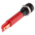 RS PRO Red Panel Mount Indicator 24V ac 20mA Solder Tab Termination Recessed 206-980