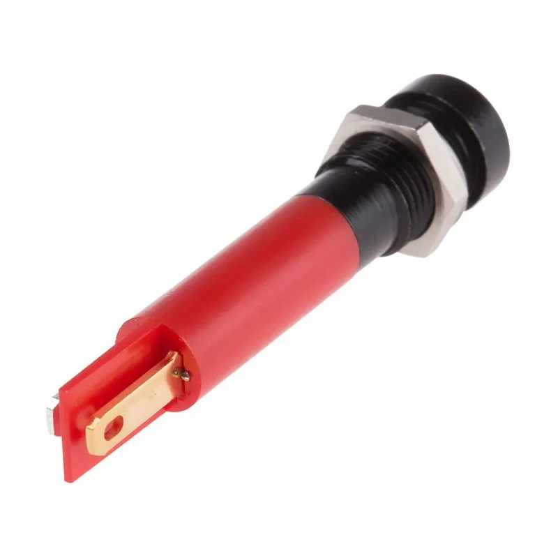 RS PRO Red Panel Mount Indicator 24V ac 20mA Solder Tab Termination Recessed 206-980