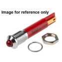 RS PRO Red Panel Mount Indicator 230V AC 3mA Prominent Silver Bezel 207-113