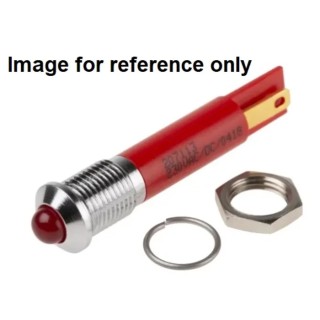 RS PRO Red Panel Mount Indicator 230V AC 3mA Prominent Silver Bezel 207-113