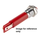 RS PRO Red Panel Mount Indicator 230V AC 3mA Prominent Silver Bezel 207-113
