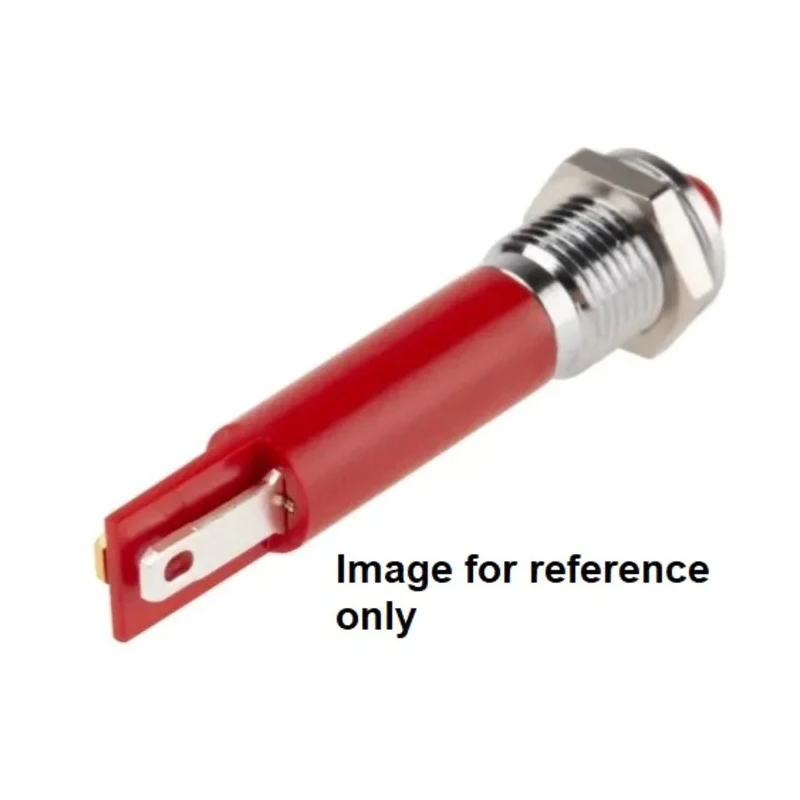 RS PRO Red Panel Mount Indicator 230V AC 3mA Prominent Silver Bezel 207-113