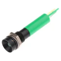 RS PRO Green Panel Mount Indicator 110V AC 6mA Solder Tab Termination IP40 Recessed 207-107