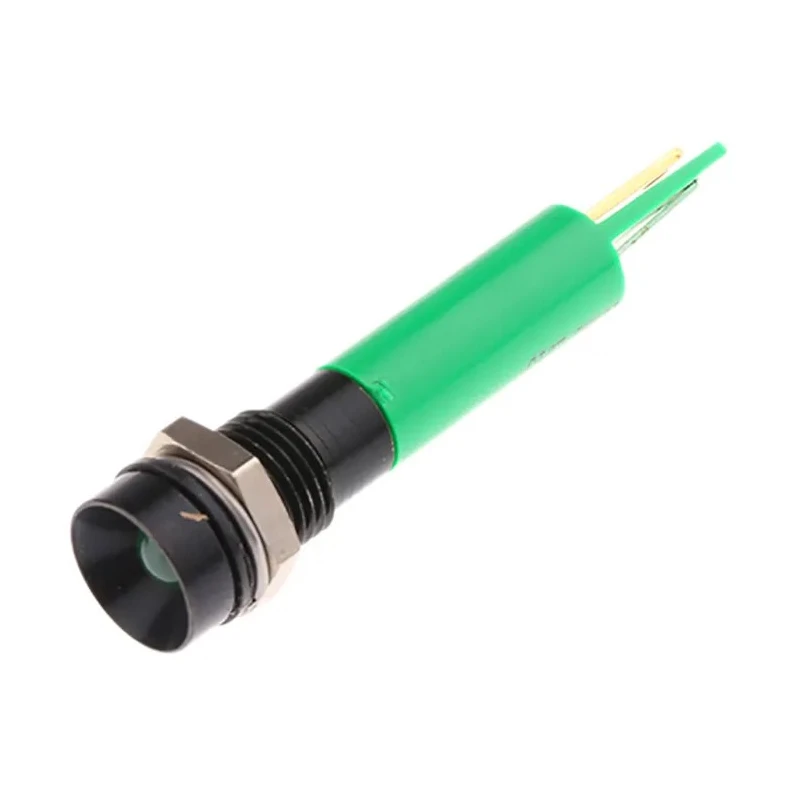 RS PRO Green Panel Mount Indicator 110V AC 6mA Solder Tab Termination IP40 Recessed 207-107