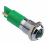 RS PRO Green Panel Mount Indicator 24V DC IP67, Silver Prominent Bezel IP67