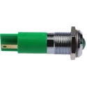 RS PRO Green Panel Mount Indicator 24V DC IP67, Silver Prominent Bezel IP67