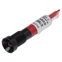 RS PRO Red Panel Mount Indicator 230V AC 3mA Recessed Black Bezel 41mm Length 207-135