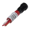 RS PRO Red Panel Mount Indicator 230V AC 3mA Recessed Black Bezel 41mm Length 207-135