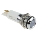 RS PRO White Panel Mount Indicator, 24V DC, IP67 Rated, Silver Bezel, Prominent Model IP67