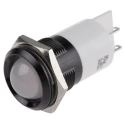 RS PRO White Panel Mount Indicator Black Bezel, 230V AC, 3mA, IP67, Prominent Bezel IP67
