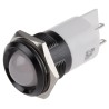 RS PRO White Panel Mount Indicator Black Bezel, 230V AC, 3mA, IP67, Prominent Bezel IP67