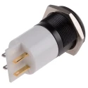 RS PRO White Panel Mount Indicator Black Bezel, 230V AC, 3mA, IP67, Prominent Bezel IP67